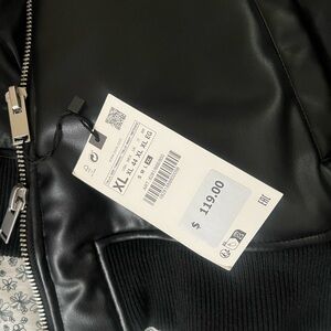 oversized zara leather jacket
